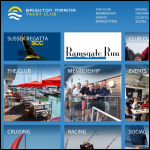 Screen shot of the Brighton Marina Yacht Club Ltd website.