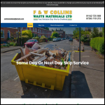 Screen shot of the F. & W.Collins(Waste Materials)limited website.