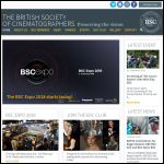 Screen shot of the British Society of Cinematographers Ltd website.
