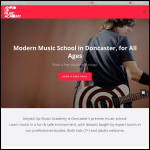 Screen shot of the Amped Up Music Academy website.
