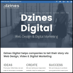 Screen shot of the Dzines Digital website.