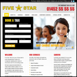 Screen shot of the Five Star Taxis website.