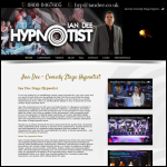 Screen shot of the Ian Dee Stage Hypnotist website.