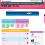 Screen shot of the Babynology website.