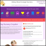 Screen shot of the Abbey Wood Grange Nursery website.