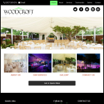 Screen shot of the Woodcroft Marquees website.