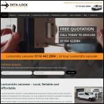 Screen shot of the Inta-lock Locksmiths Leicester website.