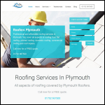 Screen shot of the Plymouth Roofers website.