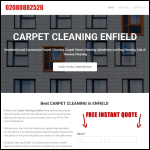 Screen shot of the Carpet Cleaning Enfield website.