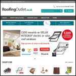 Screen shot of the Roofing Outlet website.