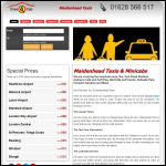 Screen shot of the Maidenhead Taxis website.