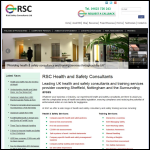 Screen shot of the Risk safety Consultants website.