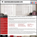Screen shot of the Maynelines Blinds Ltd website.