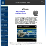 Screen shot of the Actuator Engineering Ltd website.