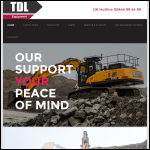 Screen shot of the TDL Equipment website.