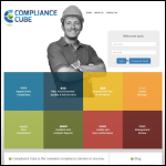 Screen shot of the Compliance Cube website.
