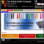 Screen shot of the The Safety Knife Co. Ltd website.