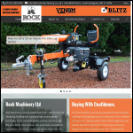Screen shot of the Rock Machinery website.