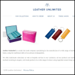 Screen shot of the Leather UnLimited website.