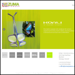 Screen shot of the Zuma Eyewear website.