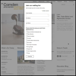 Screen shot of the Camden Arts Centre website.