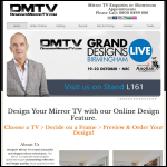 Screen shot of the Designer Mirror TV website.