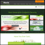 Screen shot of the Hexis Cyber Solutions website.