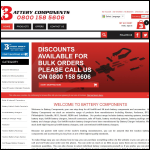 Screen shot of the Battery Components Ltd website.