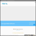 Screen shot of the PBK Storage Solutions website.