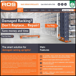 Screen shot of the ROS (UK) Ltd website.
