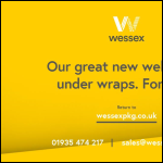 Screen shot of the Wessex Packaging website.
