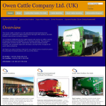 Screen shot of the The Owen Cattle Company website.