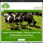 Screen shot of the Gorteade Cow Care website.