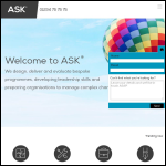 Screen shot of the ASK Europe website.