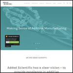 Screen shot of the Added Scientific Ltd website.