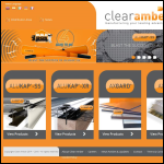 Screen shot of the Clear Amber website.