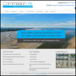 Screen shot of the Commission Air Ltd website.