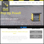 Screen shot of the Pop Up Power Supplies website.