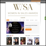 Screen shot of the Women In Sales Award website.
