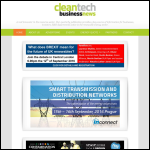 Screen shot of the Cleantech Business News website.