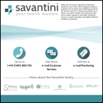 Screen shot of the Savantini Ltd website.