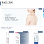 Screen shot of the Bio-Derma website.