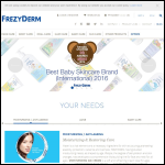 Screen shot of the FREZYDERM UK Ltd website.