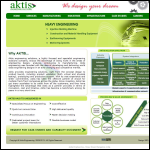 Screen shot of the Aktis Engineering Solutions website.