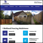 Screen shot of the I Wallond Fencing website.