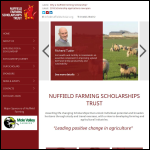 Screen shot of the Nuffield Farming Scholarships Trust website.