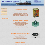 Screen shot of the Le Tonkinois varnish website.