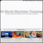 Screen shot of the 54 North Maritime Training website.