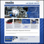 Screen shot of the Premier Separator Services Ltd website.