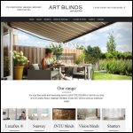 Screen shot of the Art Blinds website.